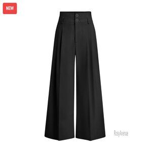 Wide Leg Palazzo Pants High Waist Pleated Work Casual Trousers